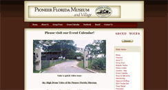 Desktop Screenshot of pioneerfloridamuseum.org