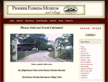 Tablet Screenshot of pioneerfloridamuseum.org